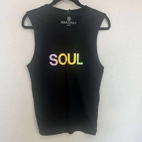 Soulcycle Black Core Soul Tank Rainbow Logo Size Small - Picture 1 of 6